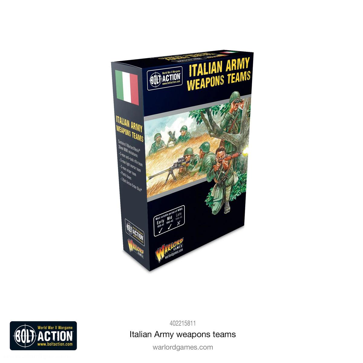 Warlord Games Italienische Waffen-Teams
