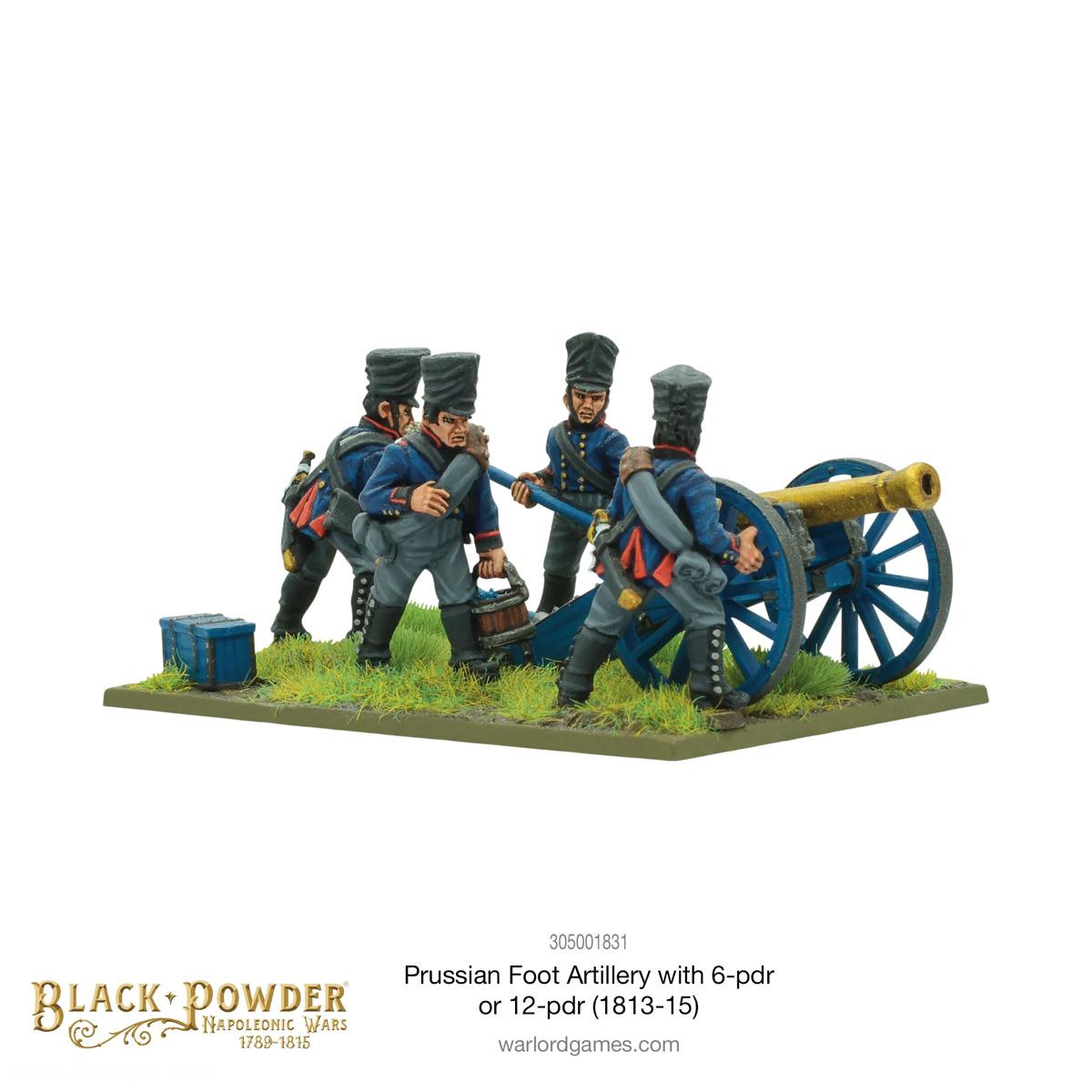 Warlord Games Preußische Fuß-Artillerie mit 6 oder 12 Pfünder - 1813-15