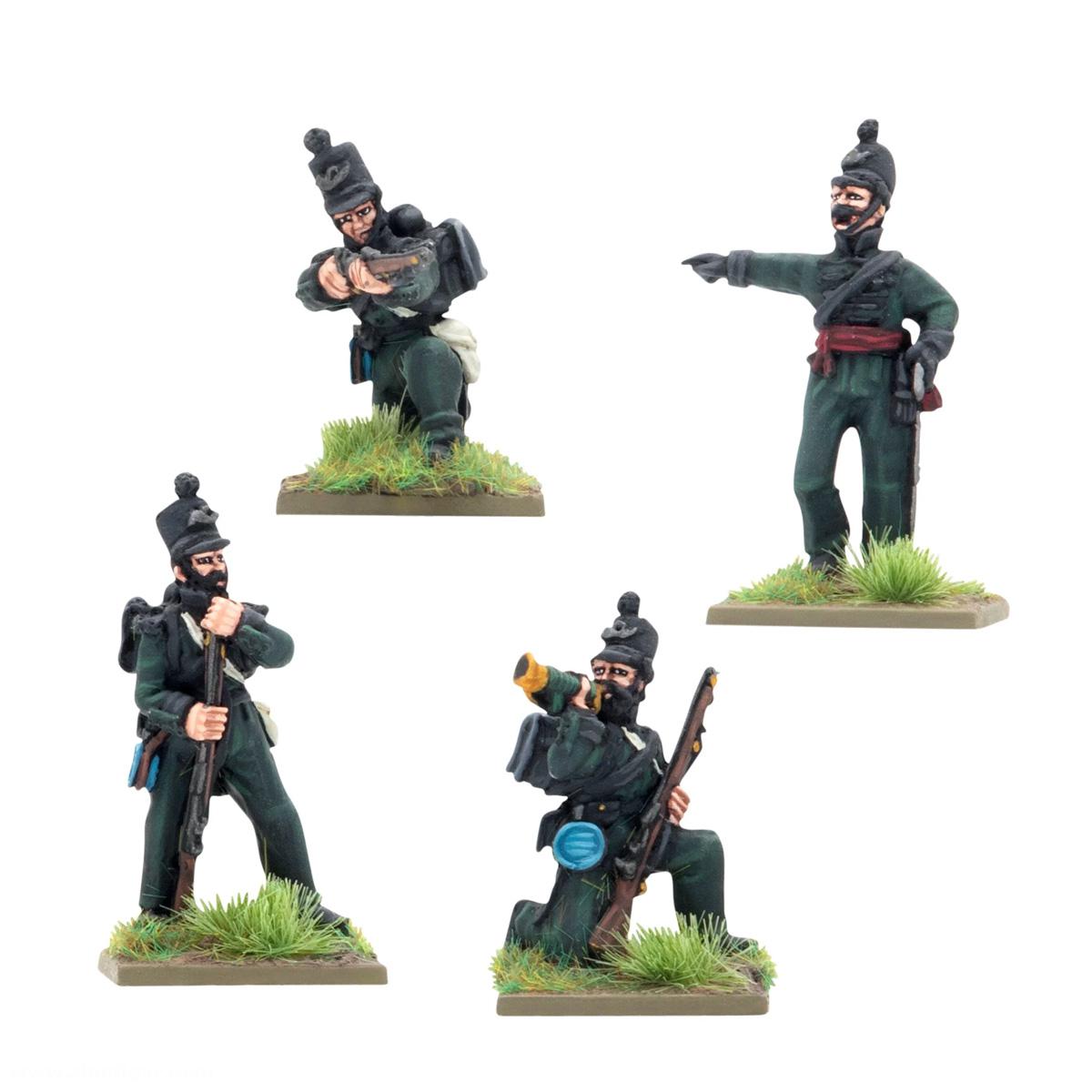 Warlord Games Britische Rifle Brigade in Tschakos Kommandofiguren