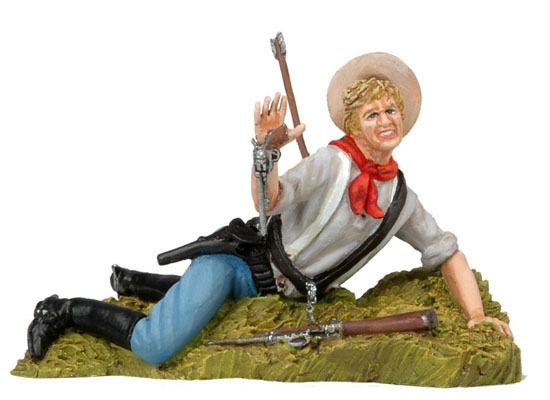 Andrea Miniatures Verwundeter US-Kavallerist, am Boden liegend