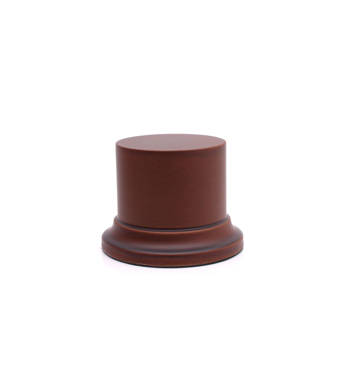 Andrea Miniatures Holzsockel mit Fuß, rund (Braun)