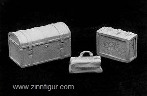Andrea Miniatures Zwei Kisten, eine Tasche
