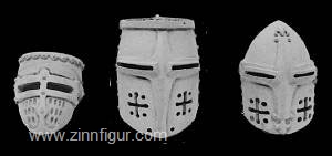 Andrea Miniatures Mittelalterliche Helme für 90 mm Figuren