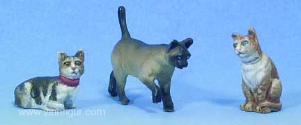 Andrea Miniatures 3 Katzen