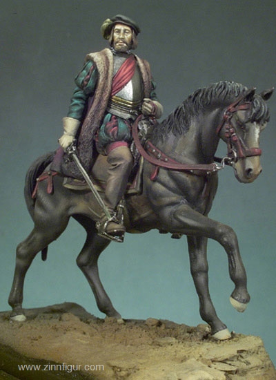 Andrea Miniatures Hernan Cortes zu Pferd