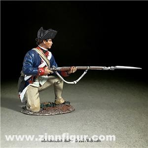 W. Britain Infanterist - kniend - 1st American Regt. 1779-87