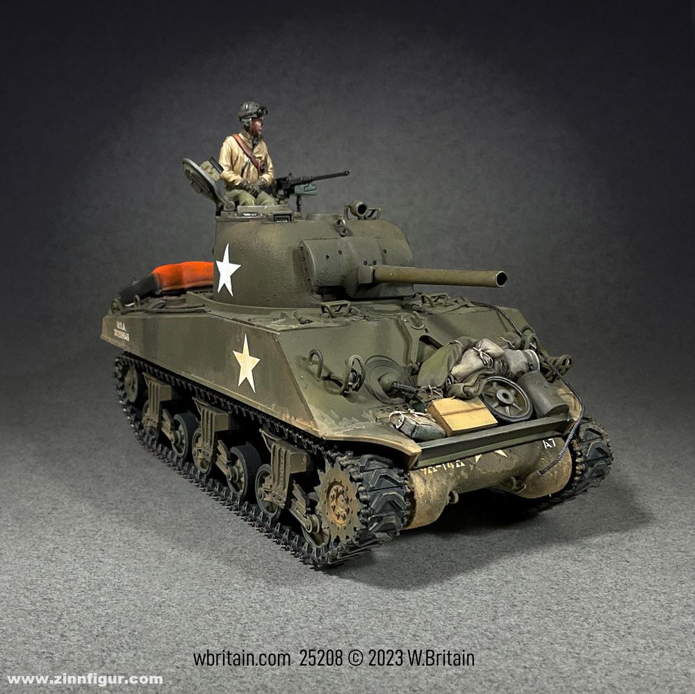 W. Britain M4A3(75) Sherman - 9th Armored Divison - 14th Tank Battalion - Co.A - Deutschland 1945