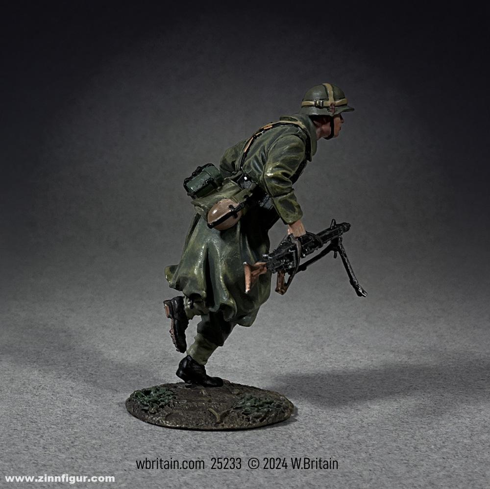 W. Britain Grenadier im Mantel mit MG42 - 1942-45