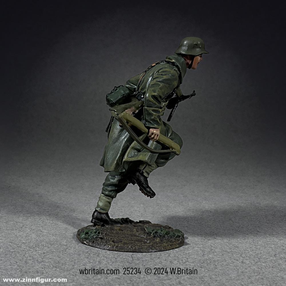 W. Britain Grenadier im Mantel mit MG42-Ersatzlauf - 1943-45