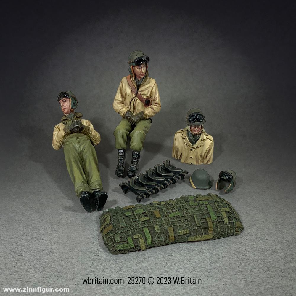 W. Britain US Panzersoldaten mit Zubehör Set 1