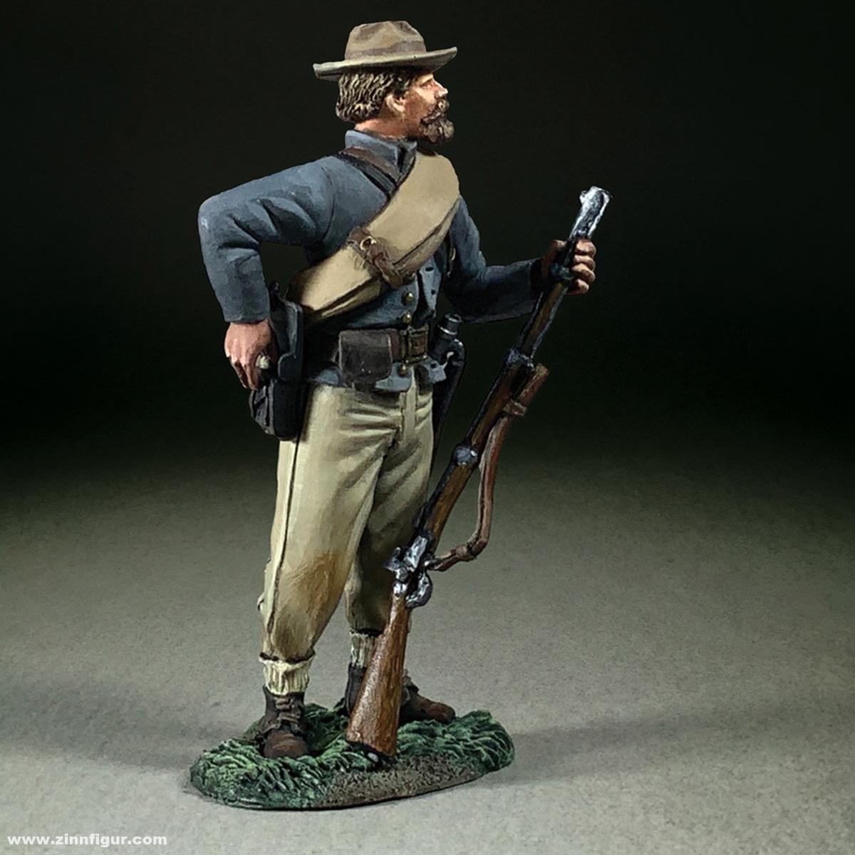 W. Britain Konföderierter Infanterist - nach Patrone greifend