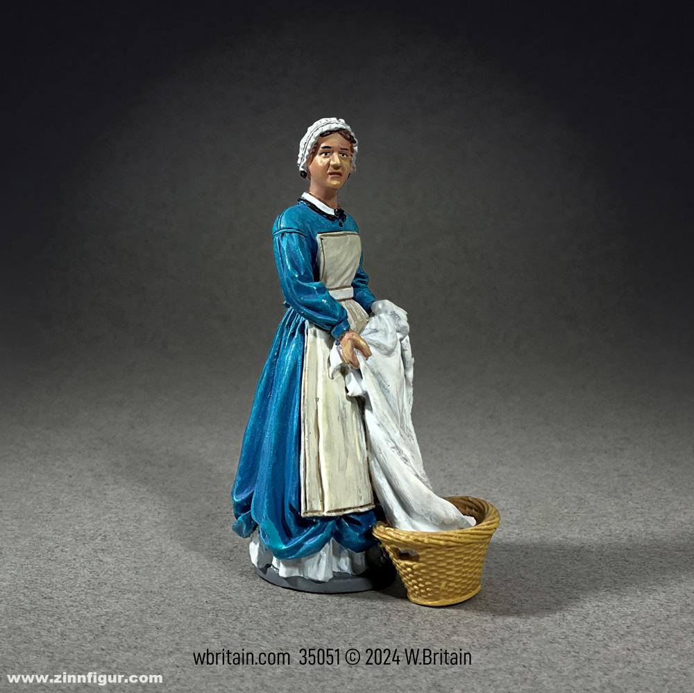 W. Britain Frau mit Wäsche - 1855-68