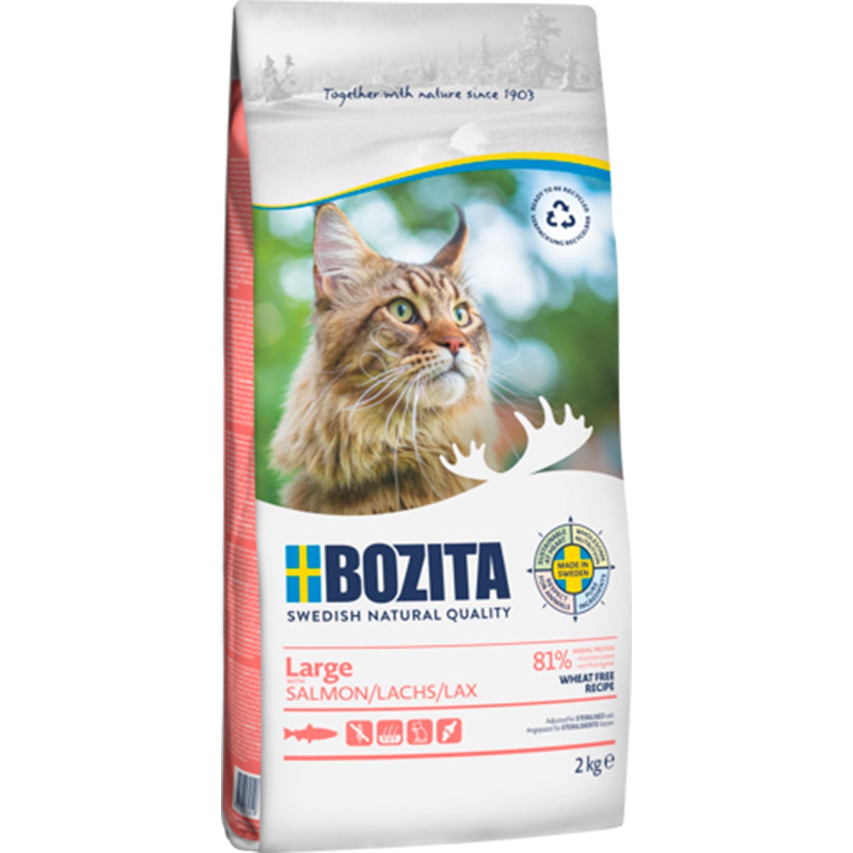 Bozita Large Wheat Free Lachs 2 kg