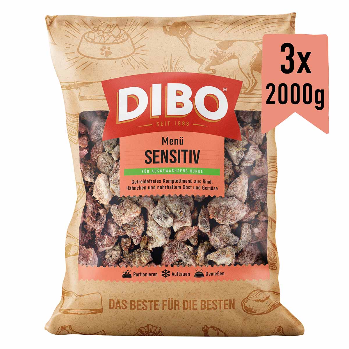 DIBO Frostfutter Menü Sensitiv 3x2000 g