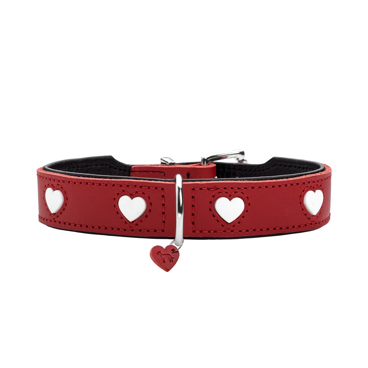 Hunter Halsband Love rot/schwarz 42/S-M
