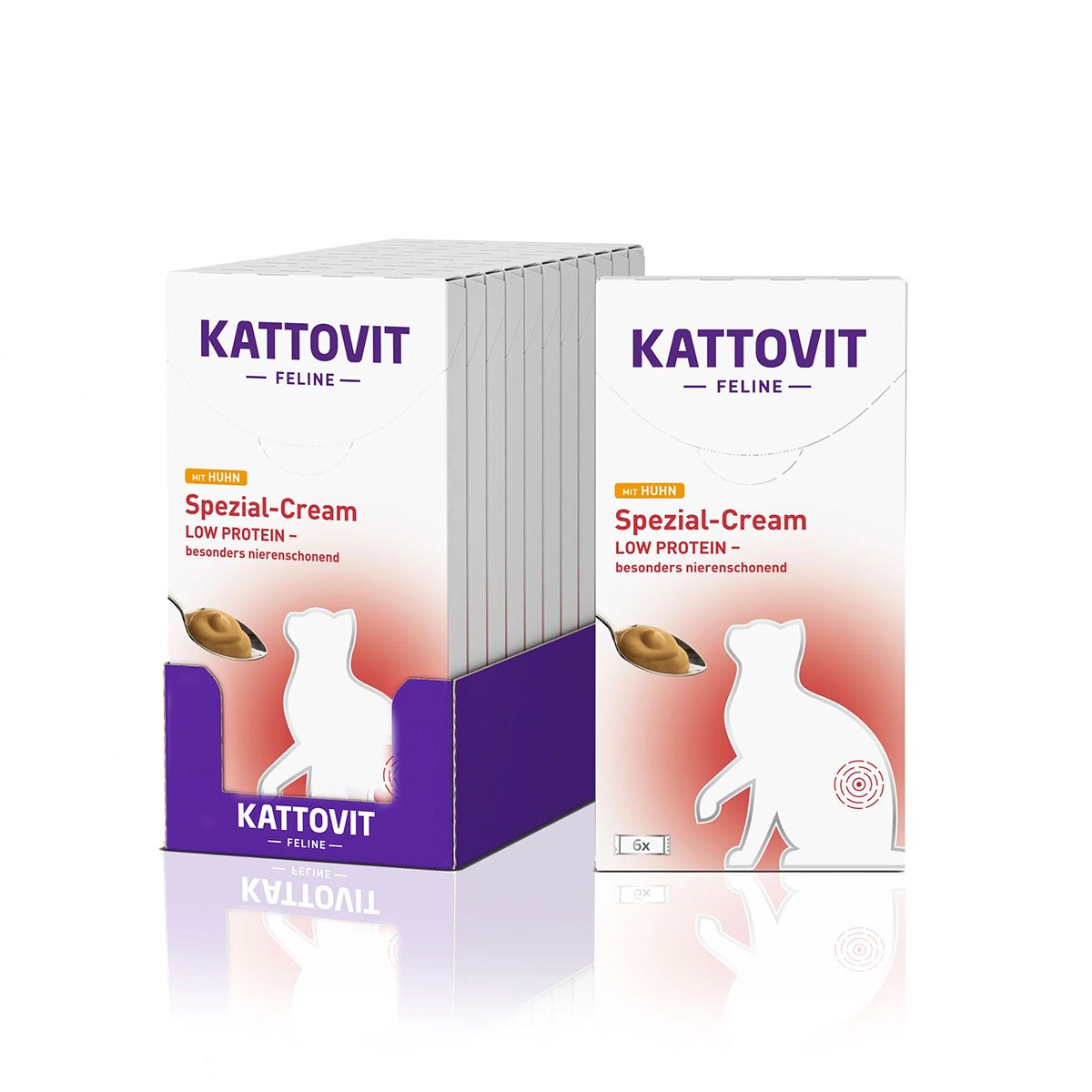 Kattovit Spezial-Cream low Protein Niere/Renal Huhn 6x15g