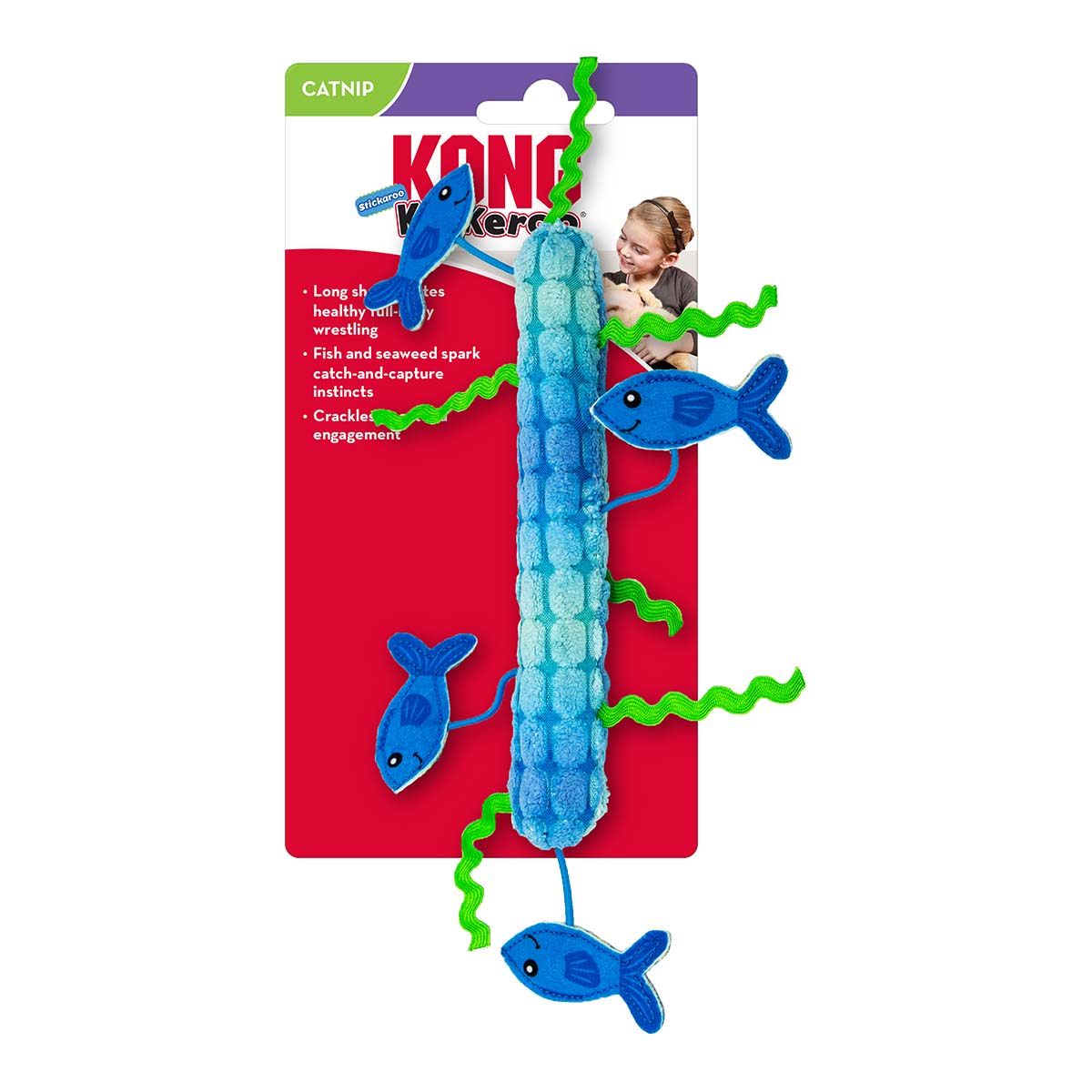 KONG Katzenspielzeug Kickeroo Stickaroo