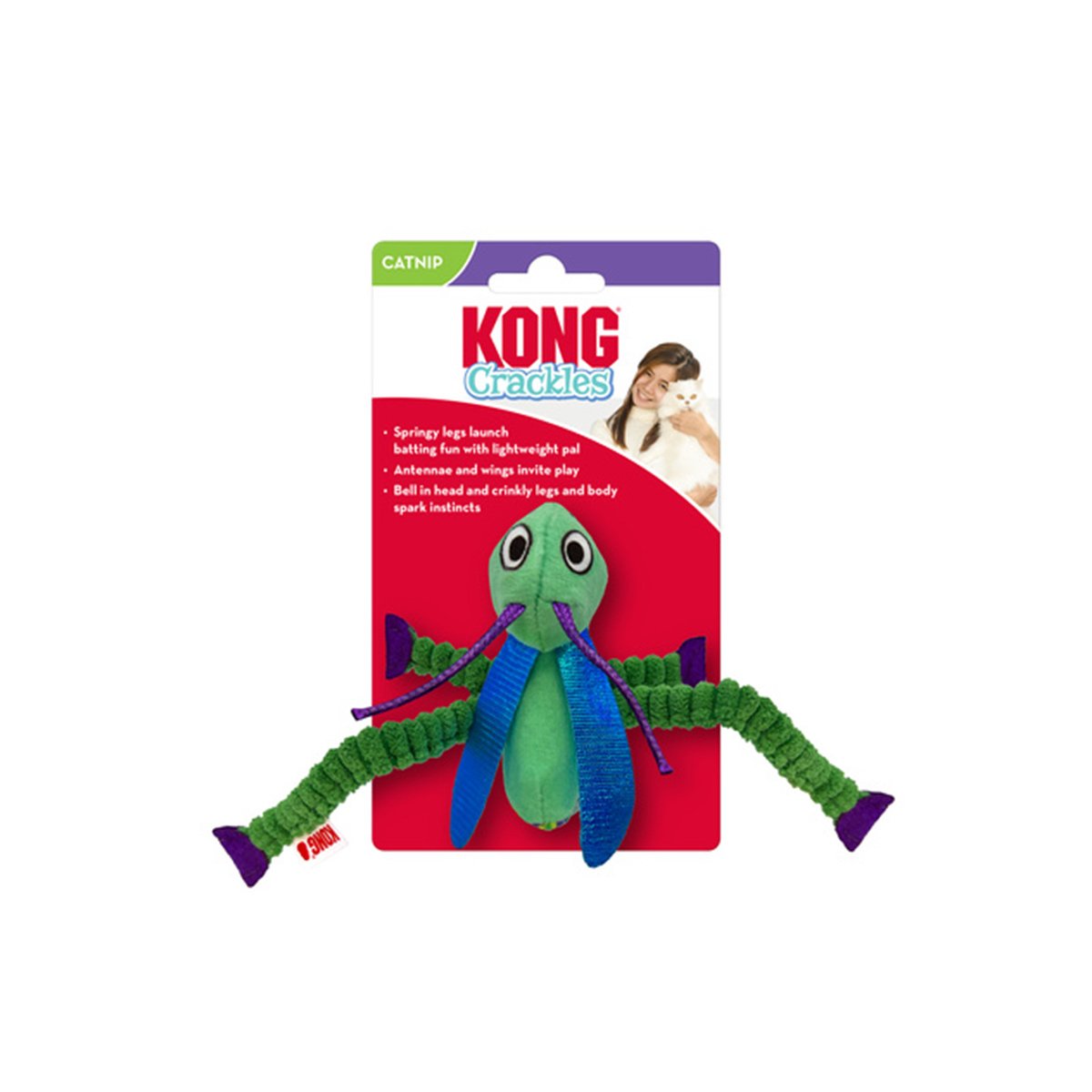 KONG Katzenspielzeug mit Katzenminze Crackles Grashüpfer
