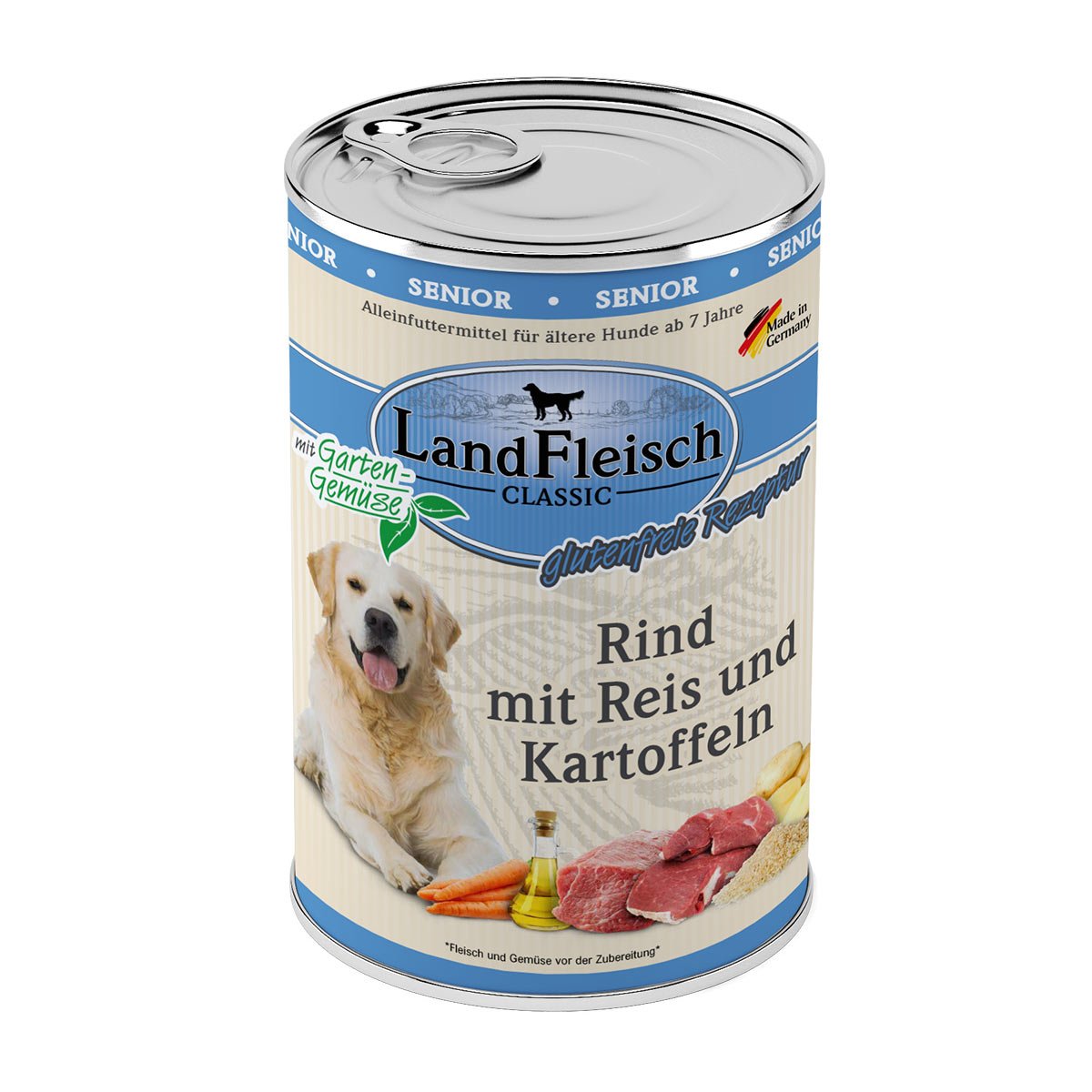 LandFleisch Dog Classic Senior Rind, Reis & Kartoffeln 6x400g