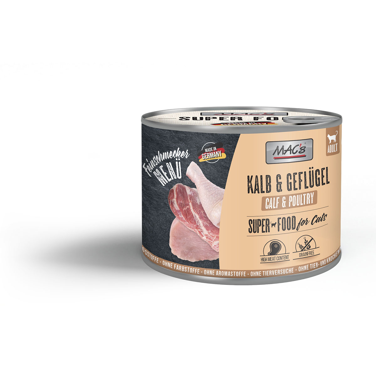 MAC's Cat Feinschmecker Menü Kalb und Geflügel 6x200g