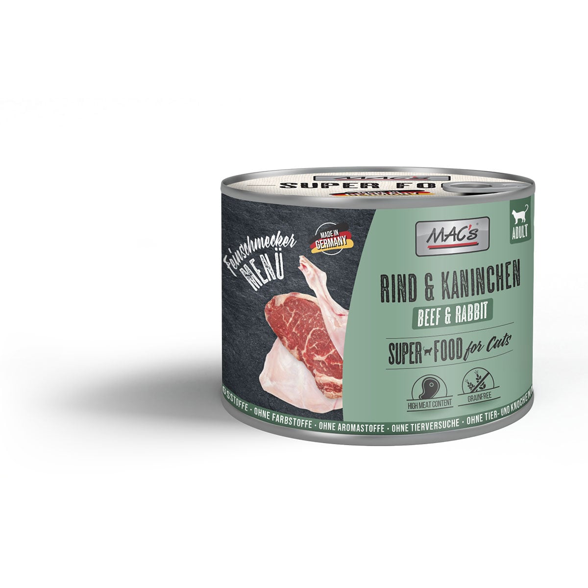 MAC's Cat Feinschmecker Menü Rind und Kaninchen 6x200g