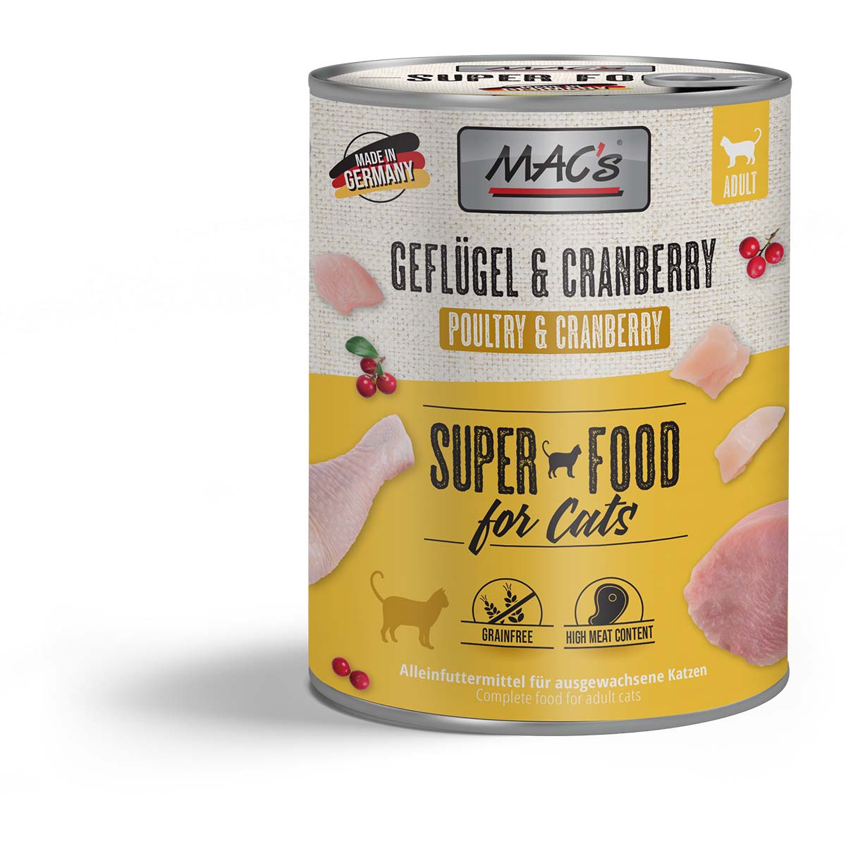 MAC's CAT Geflügel & Cranberry 12x800g