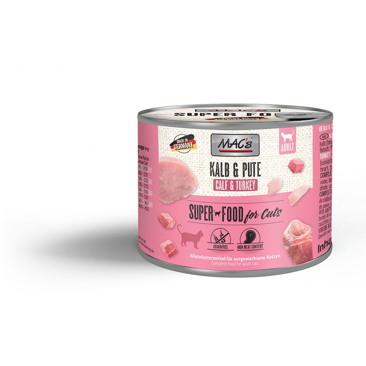 MAC's Cat Fleischmenü Kalb und Pute 12x200g