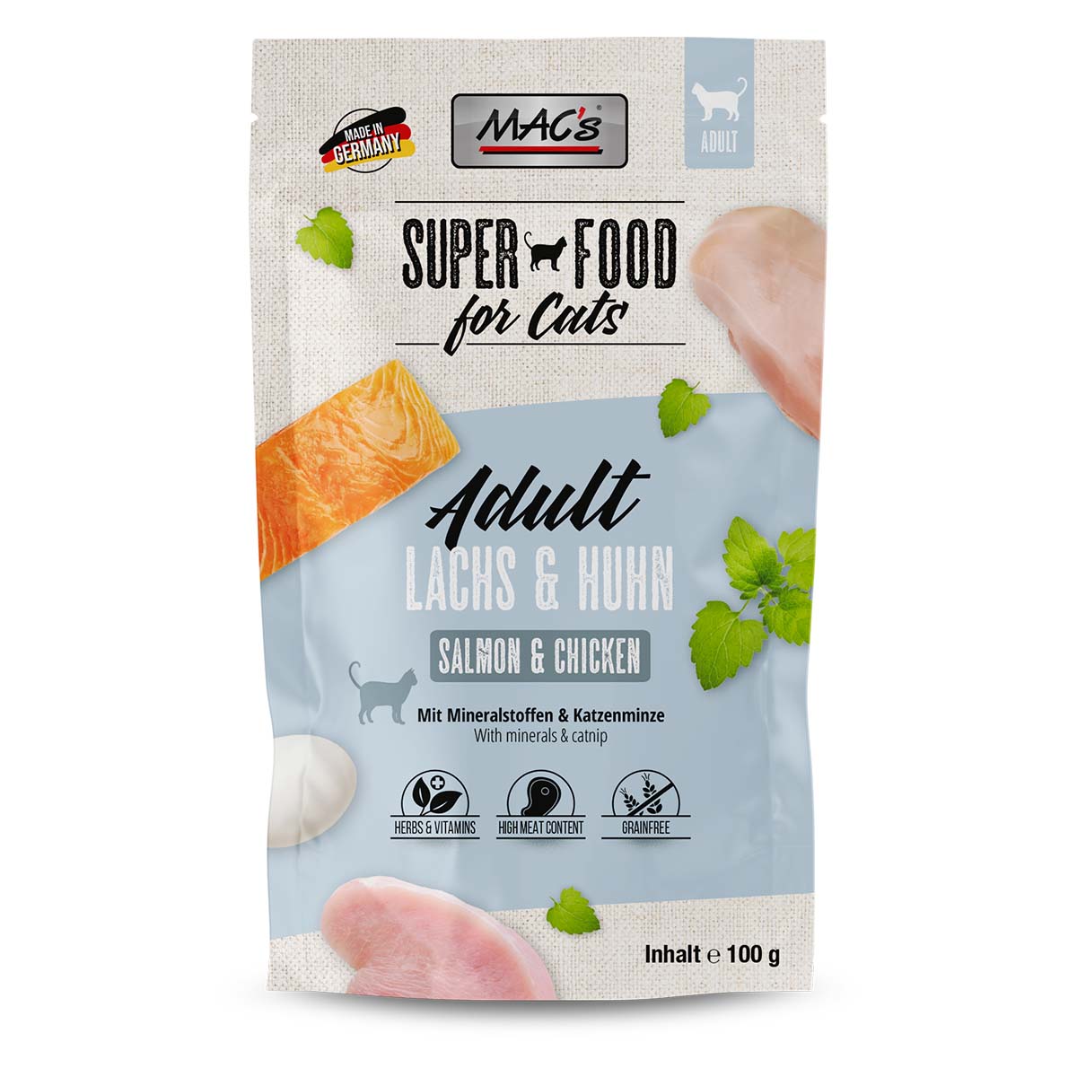 MAC's Cat Pouchpack Lachs und Geflügel 12x100g