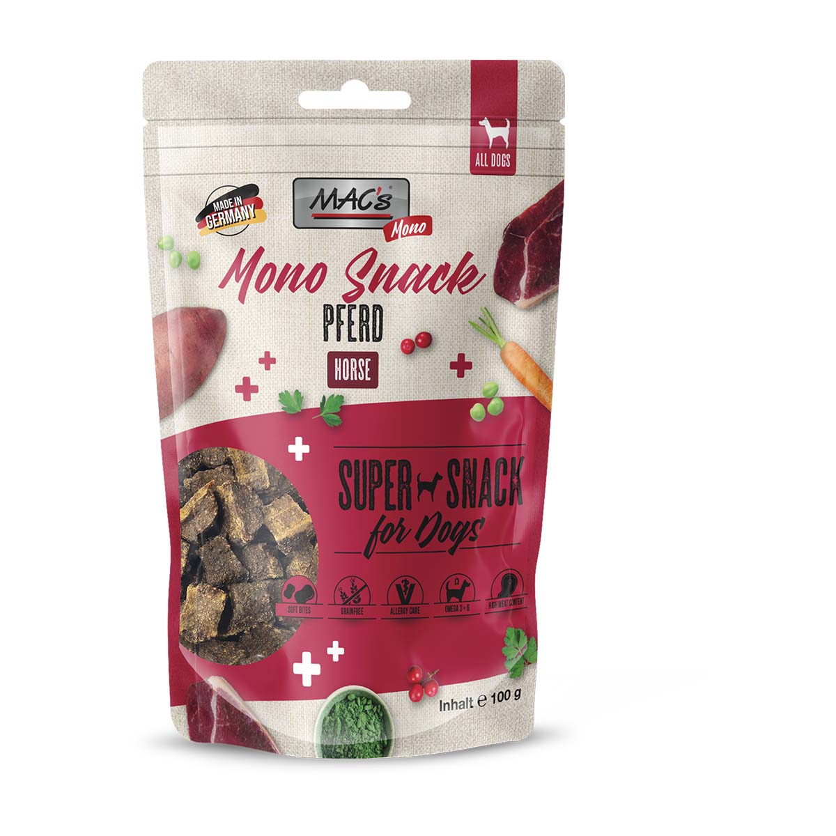 MAC's Dog Mono Snack Pferd 100g
