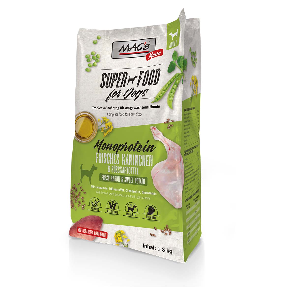 MAC's Dog Mono Frisches Kaninchen 3kg