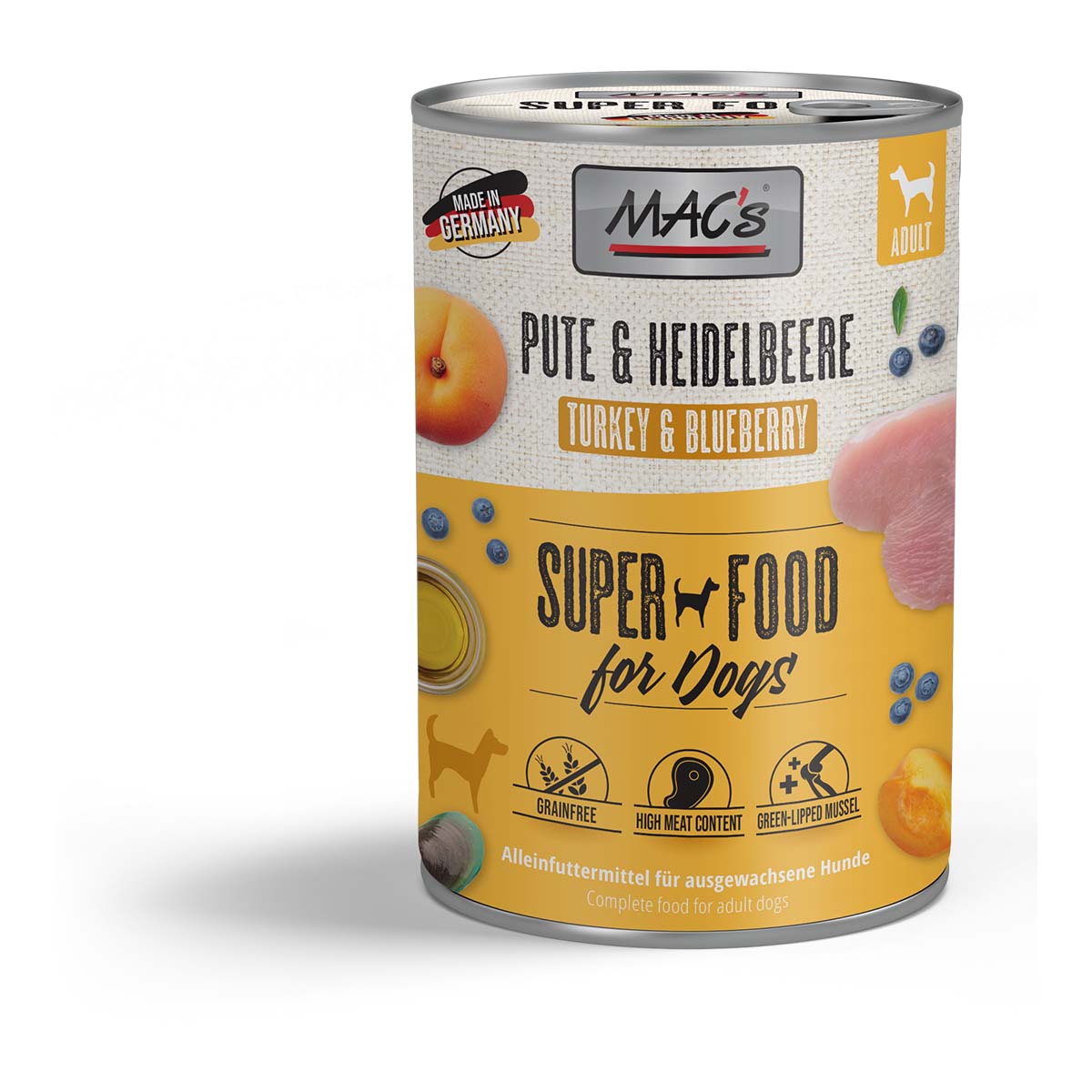 MAC's Dog Pute und Heidelbeeren 6x400g