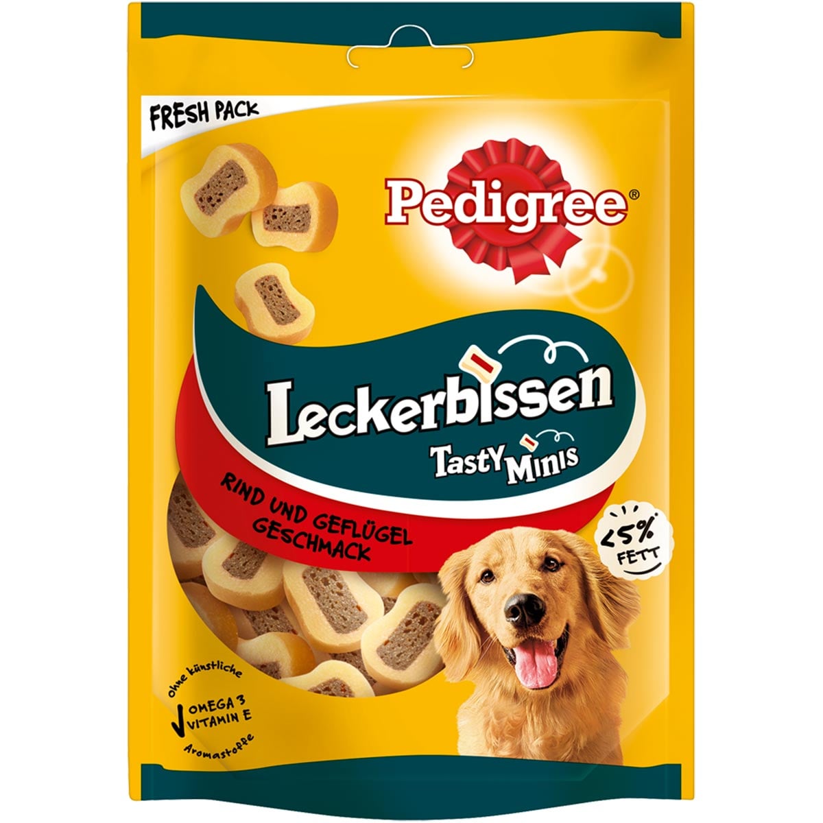 Pedigree Leckerbissen Kau-Schnitten mit Rind und Geflügel 155g