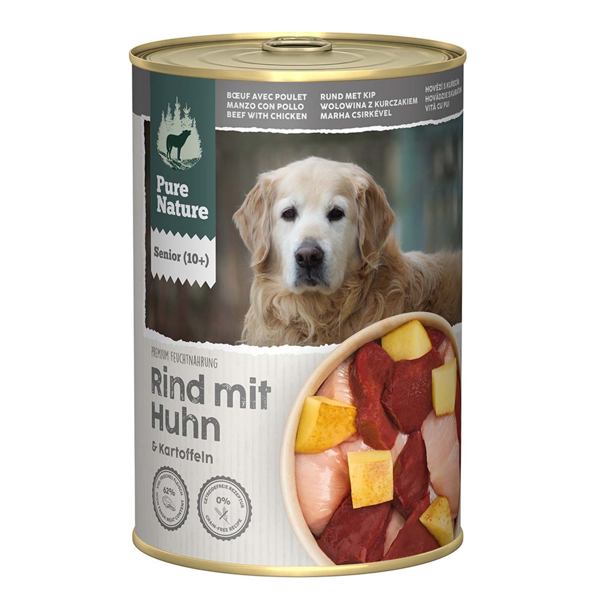 Pure Nature Hund SENIOR Rind mit Huhn 6x400g