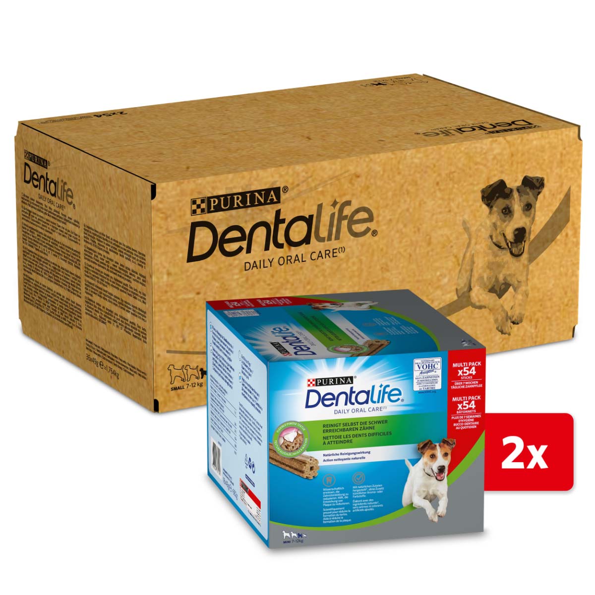 PURINA DENTALIFE Tägliche Zahnpflege-Snacks für kleine Hunde 2x54 Sticks