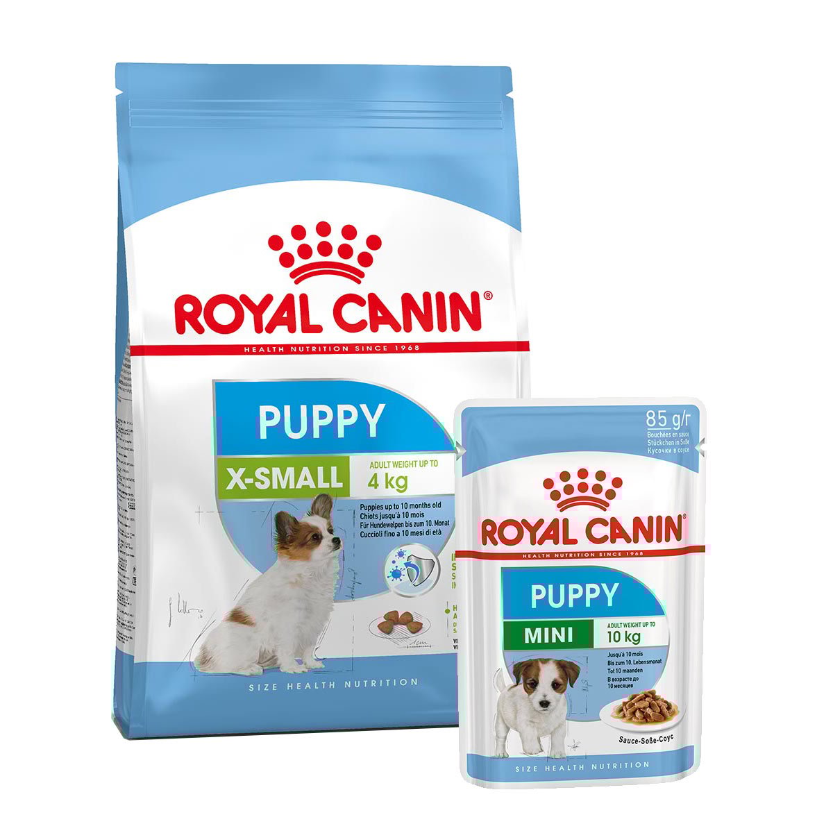 ROYAL CANIN X-Small Puppy 1,5kg + Mini Puppy in Soße 12x85g