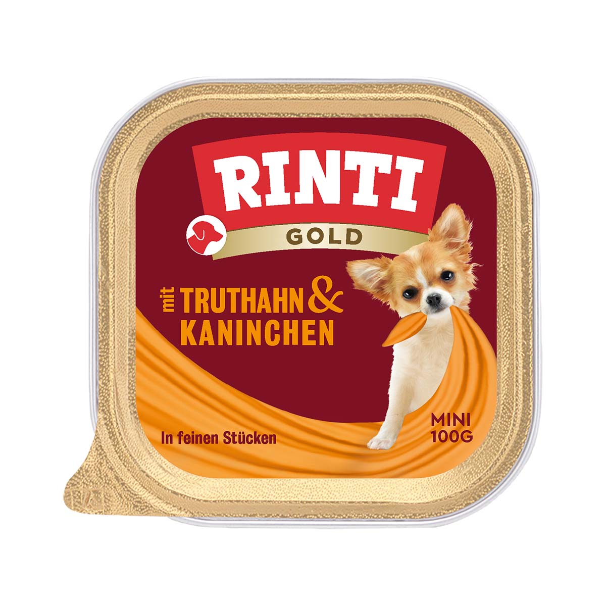 Rinti Hunde-Nassfutter Gold Mini Truthahn & Kaninchen 16x100g