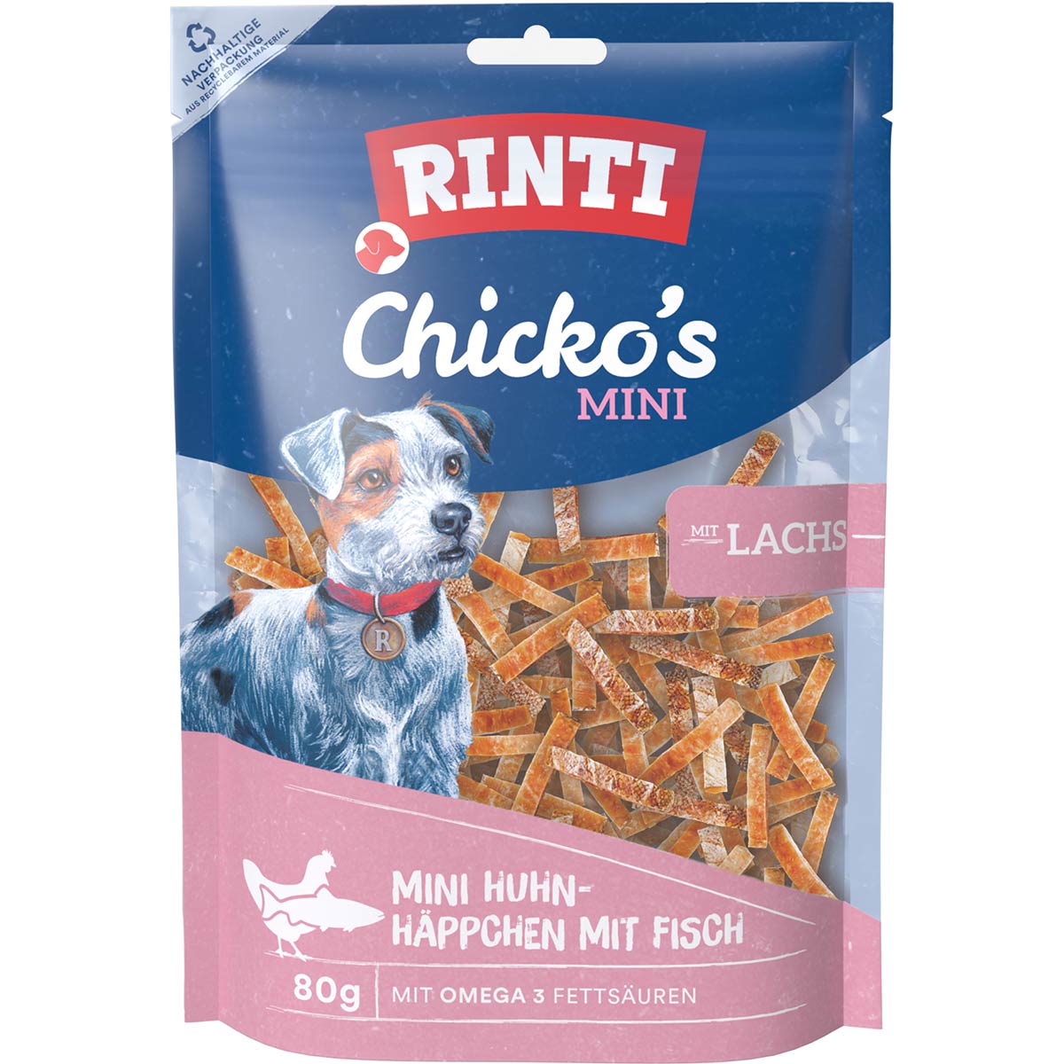RINTI Chicko's MINI Huhn-Häppchen mit Lachs 80 g
