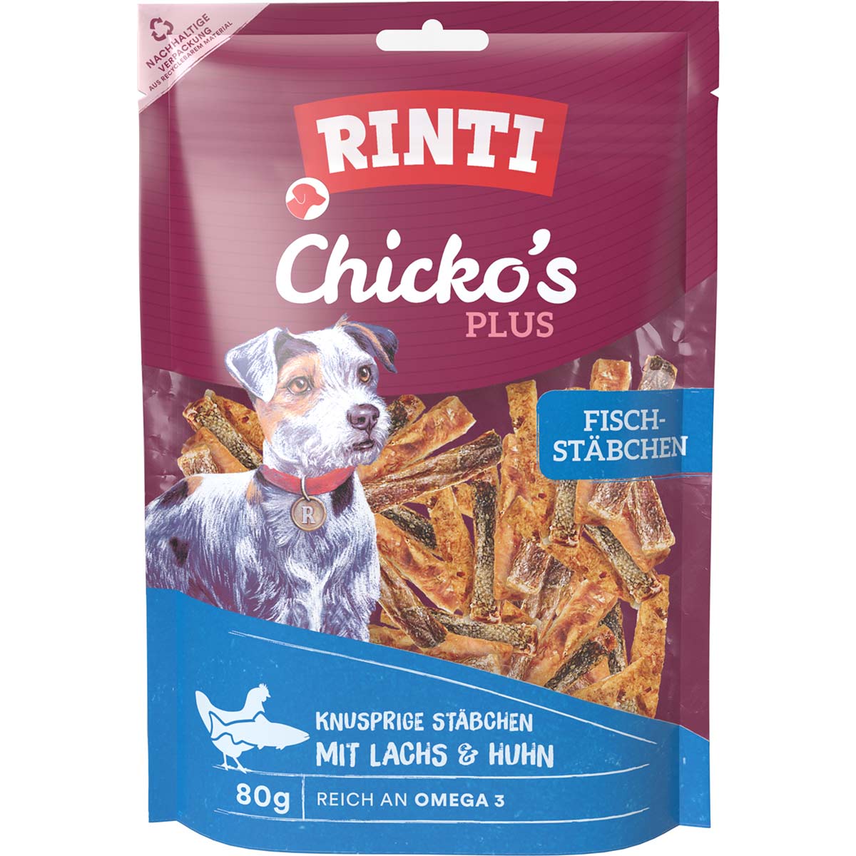 RINTI Chicko's Plus Fischstäbchen mit Lachs & Huhn 6x80 g