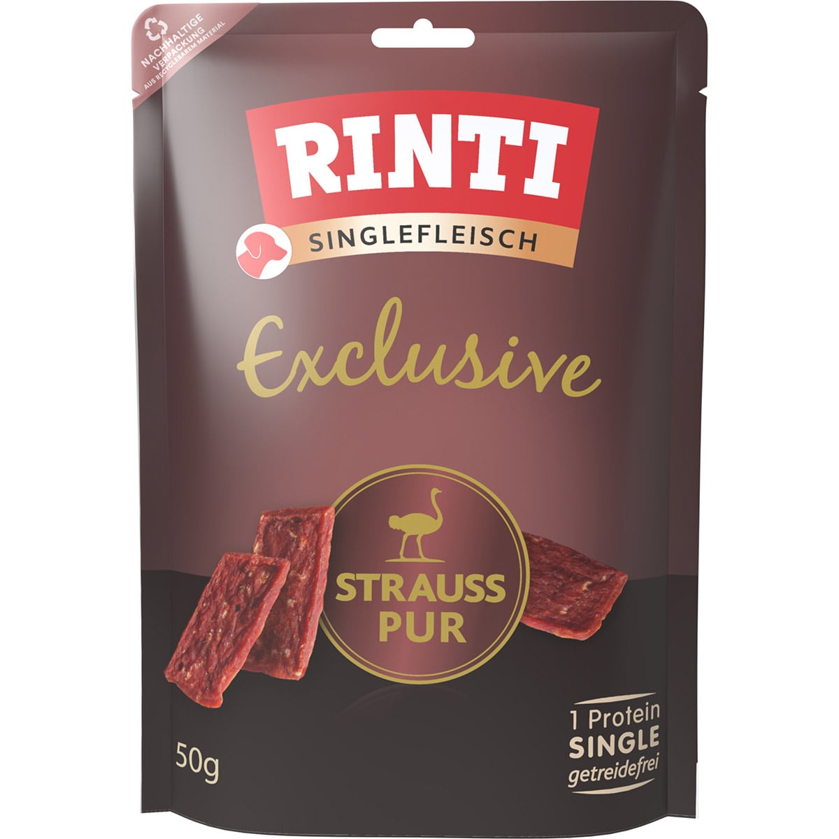 RINTI Exclusive Strauss pur Snack 50 g