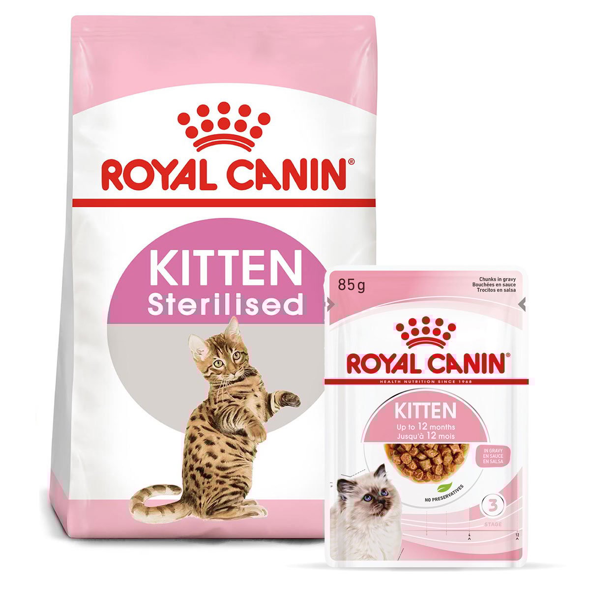 ROYAL CANIN KITTEN Sterilised 3,5kg + Kitten in Soße 12x85g
