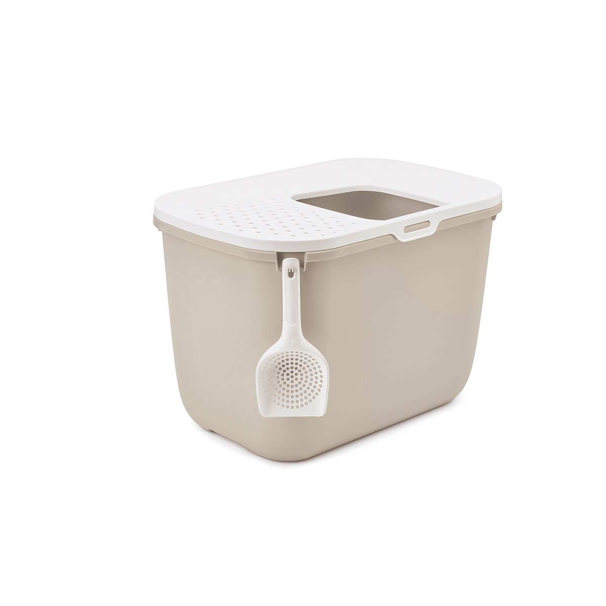 SAVIC Katzentoilette Hop In weiß / mokka