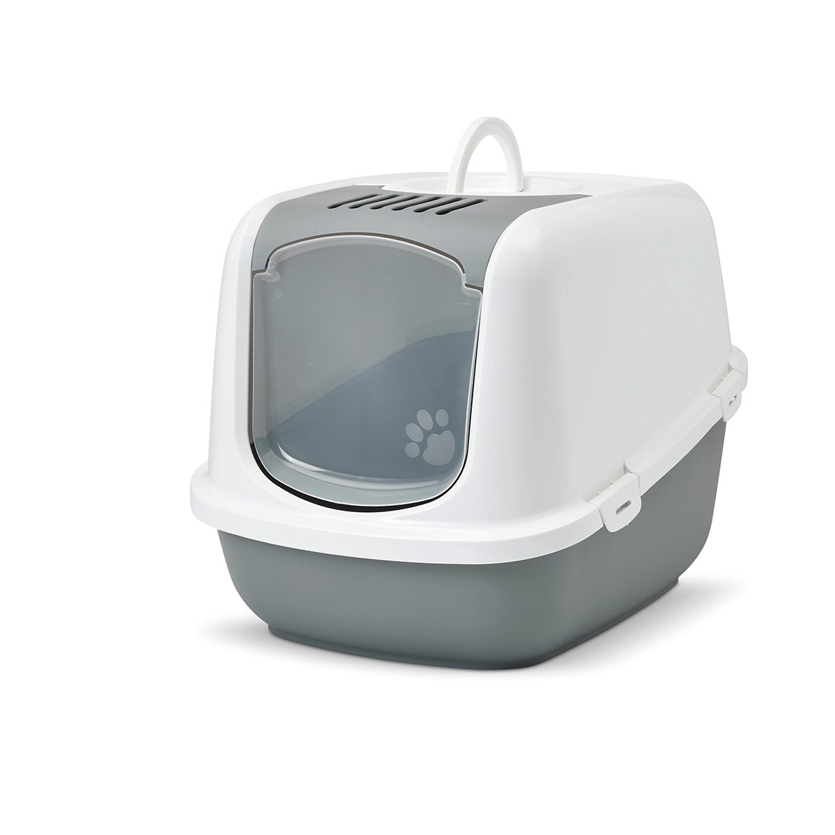 SAVIC Katzentoilette Nestor Jumbo weiß / grau