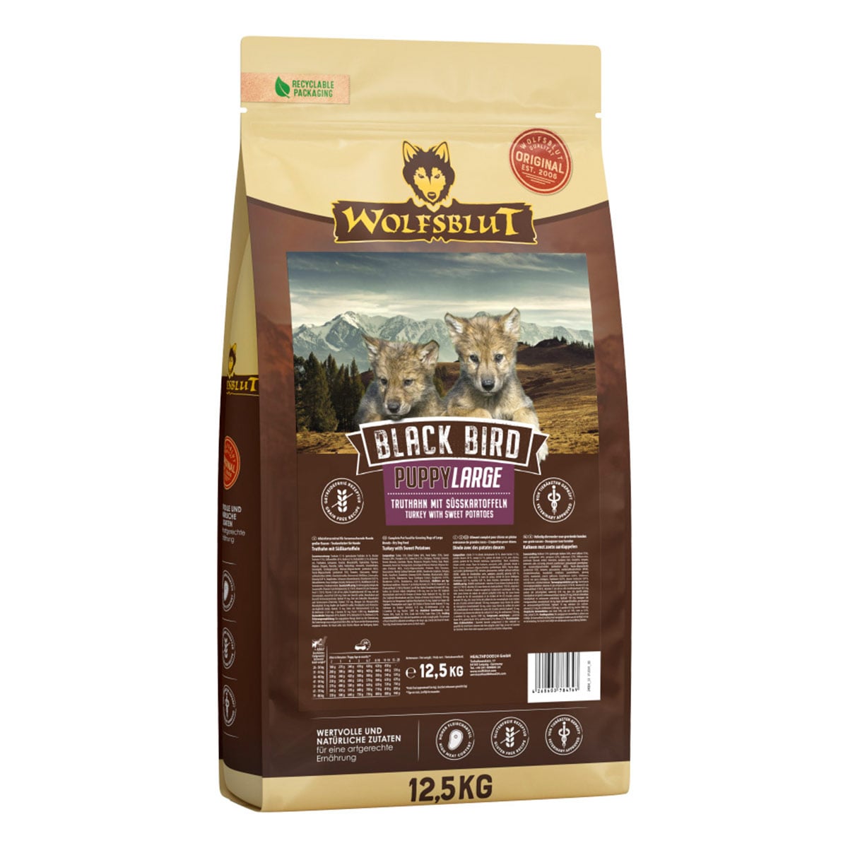 Wolfsblut Black Bird Puppy Large Breed 12,5kg