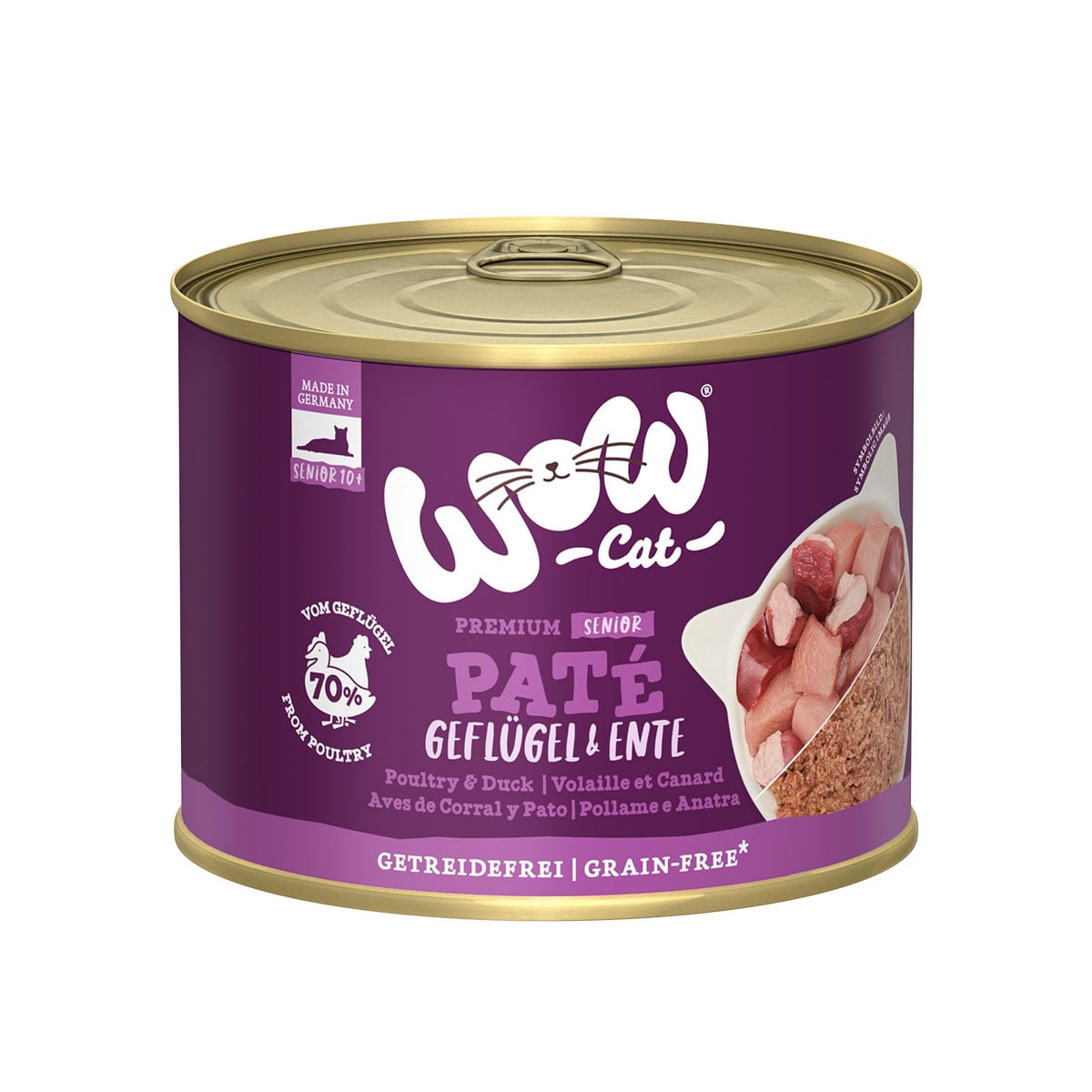 WOW CAT Senior Geflügel & Ente 6x200g