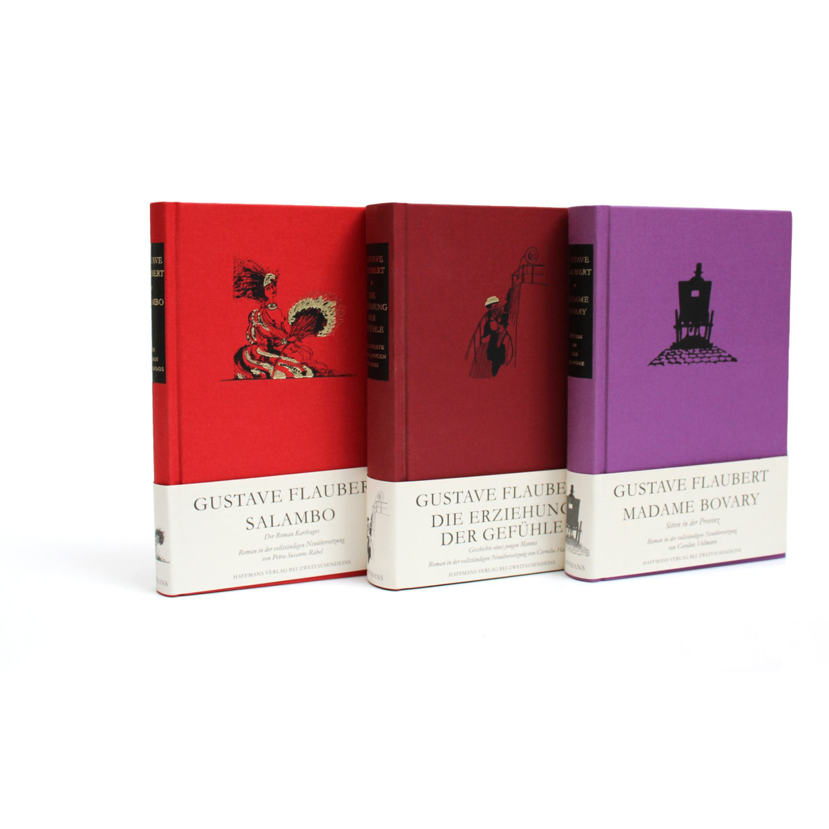 Gustave Flaubert: Die großen Flaubert-Romane-Paket, 3 Bände.