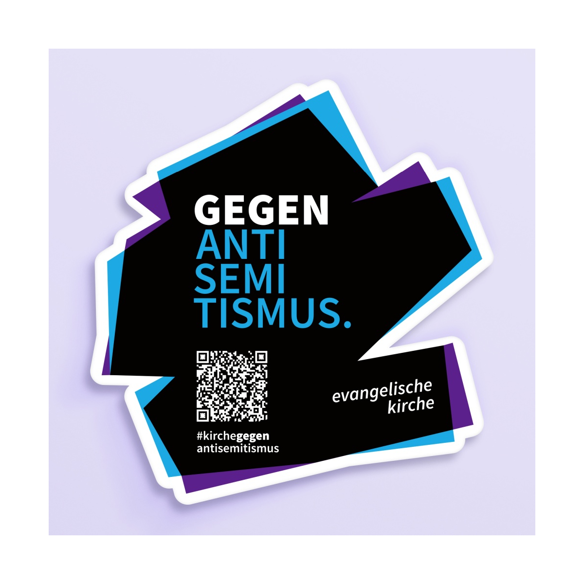 Sticker Groß: Gegen Antisemitismus