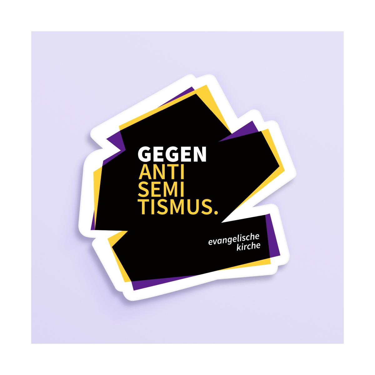 Sticker Klein: Gegen Antisemitismus