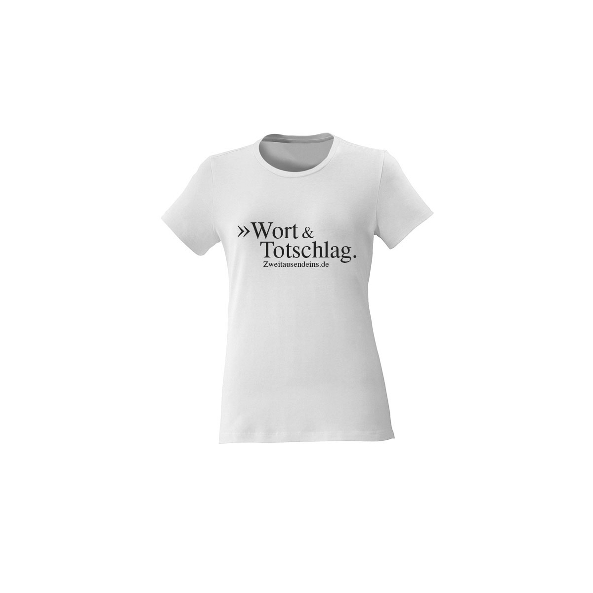 T-Shirt 'Wort & Totschlag', Damen, weiß, Gr. XL