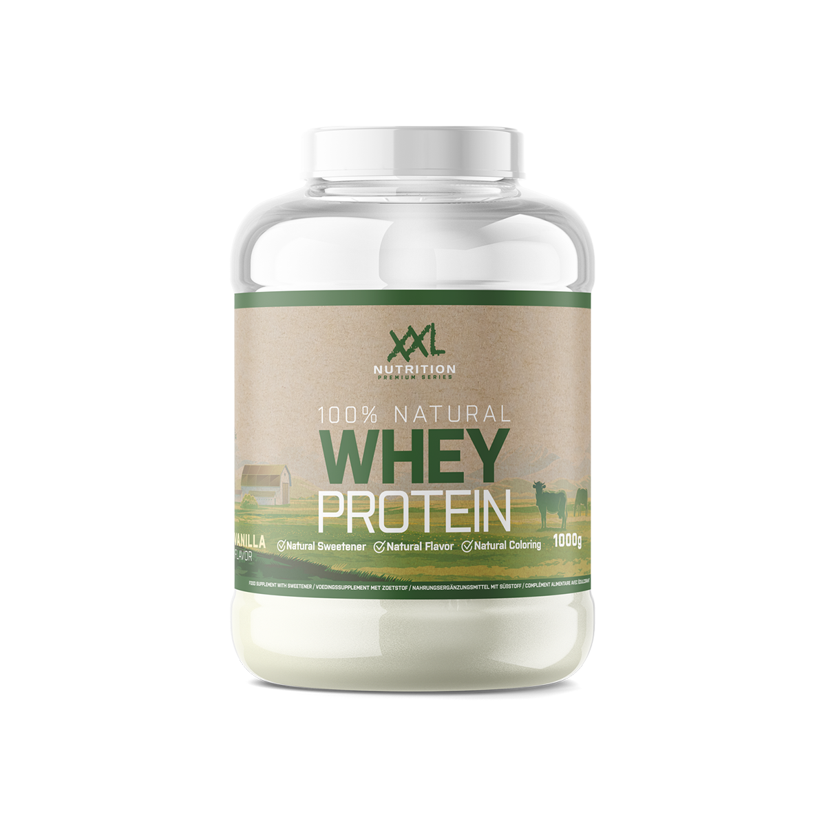 XXL Nutrition 100% Natural Whey Protein - Vanille - 1000 gram