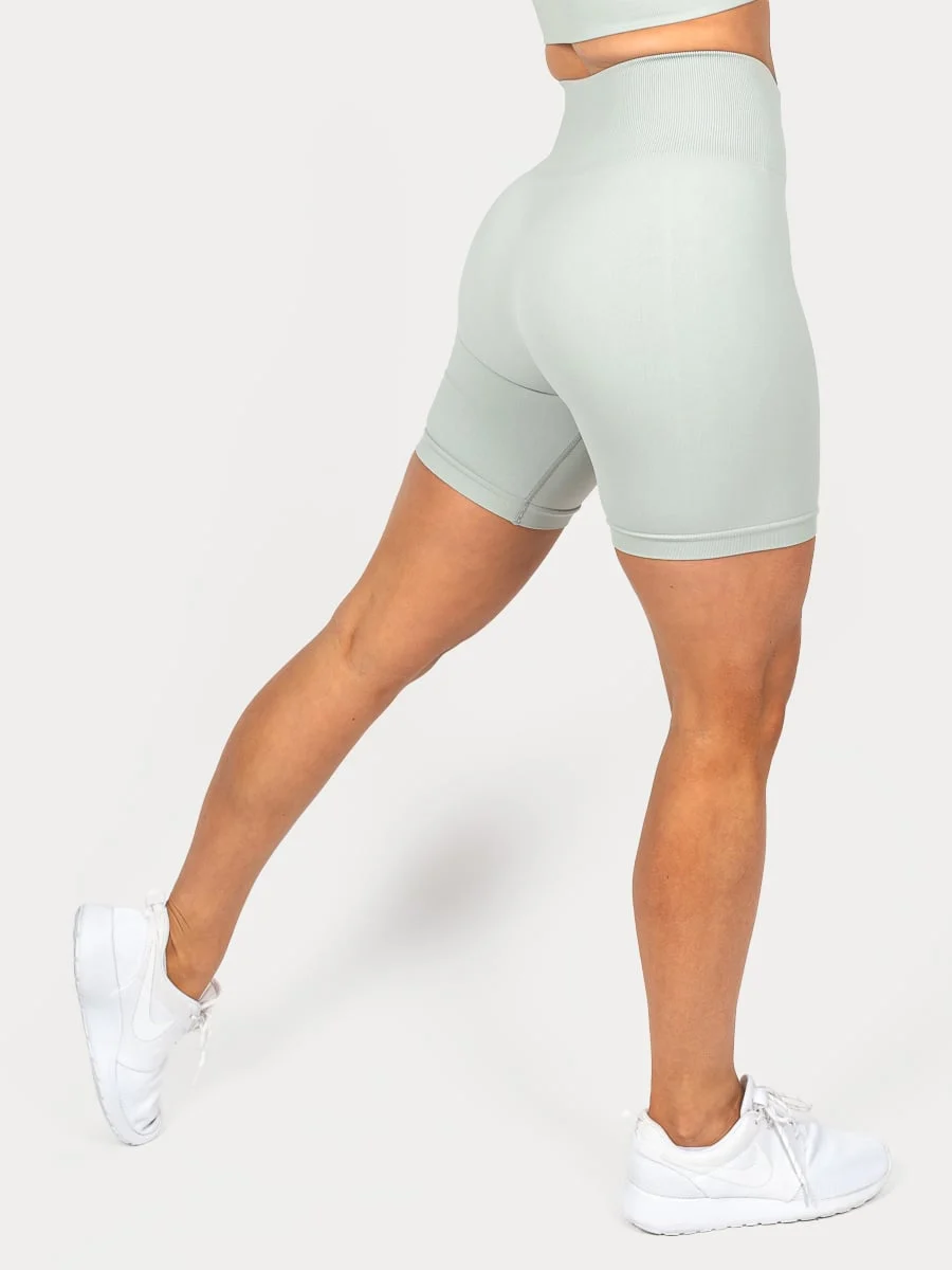 Seamless Biker Short - Gentle Jade - S